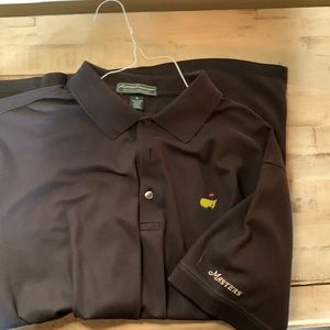 Master’sAugusta National Men’s Shirt - 60’s Two Ply mercerized Large - black